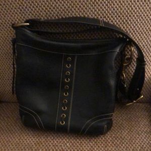 Coach Black Leather Crossbody Bag (F06s-10399)